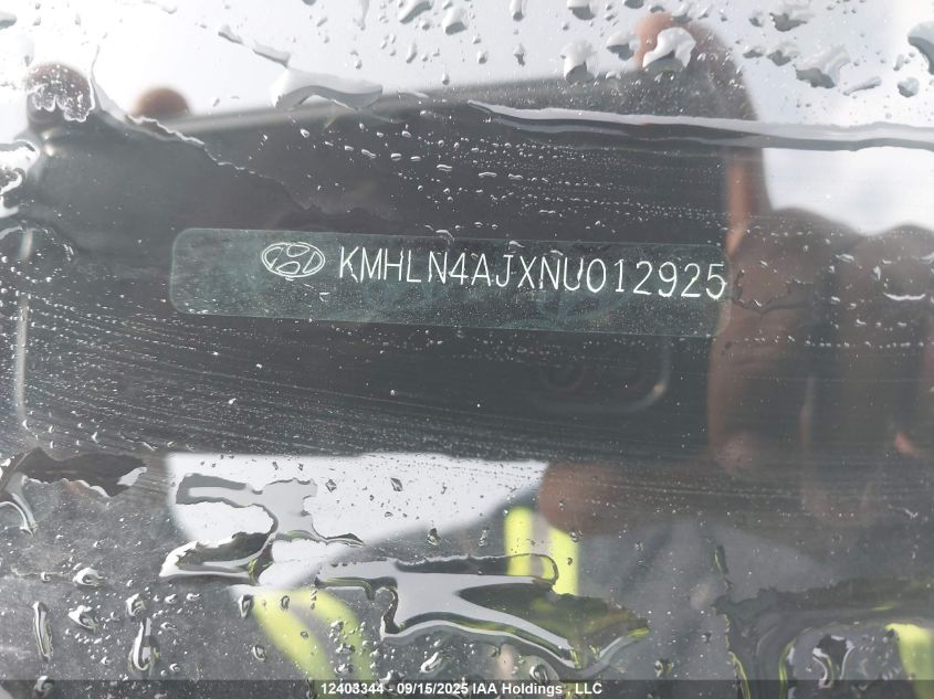 2022 Hyundai Elantra Limited VIN: KMHLN4AJXNU012925 Lot: 12403344