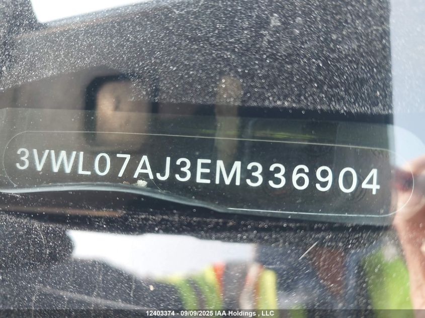 2014 Volkswagen Jetta Sedan VIN: 3VWL07AJ3EM336904 Lot: 12403374