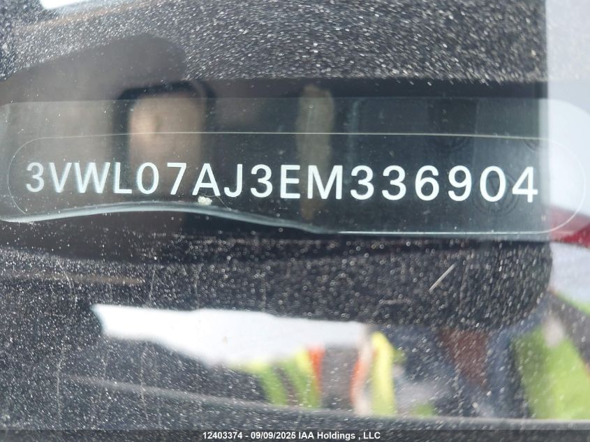 2014 Volkswagen Jetta Sedan VIN: 3VWL07AJ3EM336904 Lot: 12403374