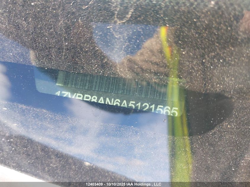 2010 Ford Mustang VIN: 1ZVBP8AN6A5121565 Lot: 12403409