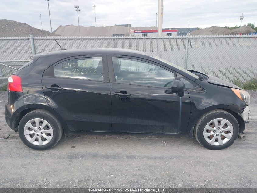 2013 Kia Rio Ex/Lx/Lx+/Sx VIN: KNADM5A39D6852228 Lot: 12403489