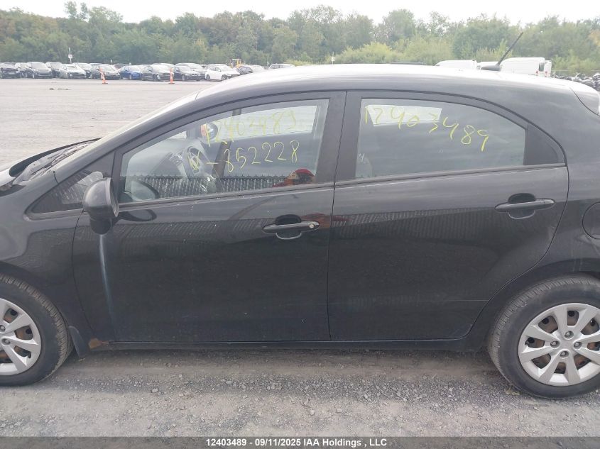 2013 Kia Rio Ex/Lx/Lx+/Sx VIN: KNADM5A39D6852228 Lot: 12403489