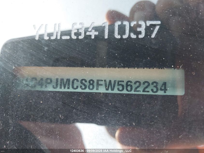 2015 Jeep Cherokee Latitude VIN: 1C4PJMCS8FW562234 Lot: 12403636