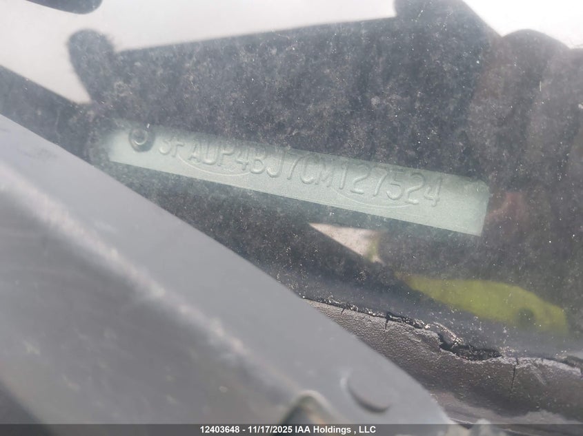 2012 Ford Fiesta VIN: 3FADP4BJ7CM127524 Lot: 12403648