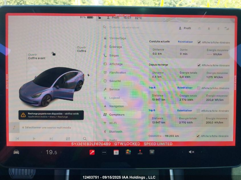 2020 Tesla Model 3 Long Range VIN: 5YJ3E1EB2LF670489 Lot: 12403751