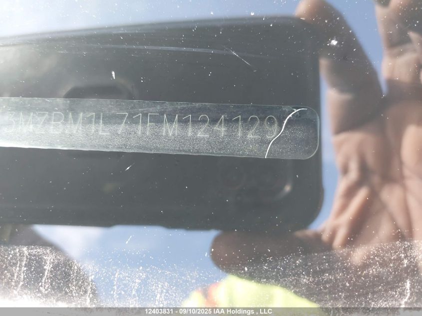 2015 Mazda 3 Touring VIN: 3MZBM1L71FM124129 Lot: 12403831