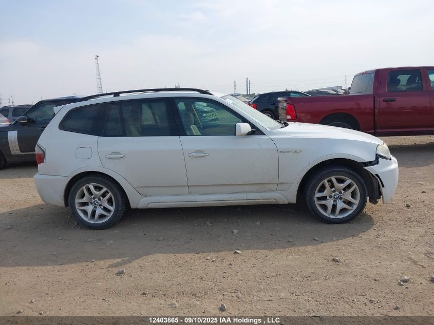 2007 BMW X3 3.0Si VIN: WBXPC93407WF09026 Lot: 12403865