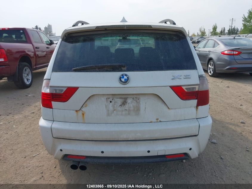 2007 BMW X3 3.0Si VIN: WBXPC93407WF09026 Lot: 12403865