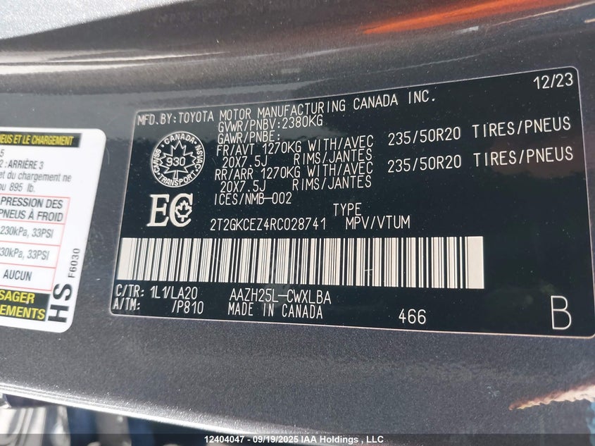 2T2GKCEZ4RC028741 2024 LEXUS NX photo no. 19