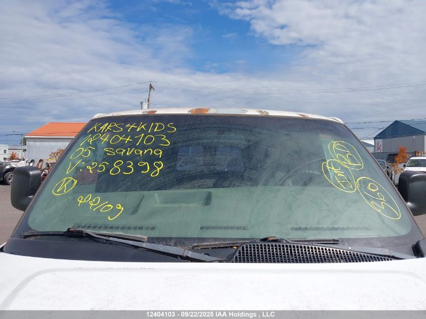 2005 GMC Savana Standard VIN: 1GTGG29V851258398 Lot: 12404103