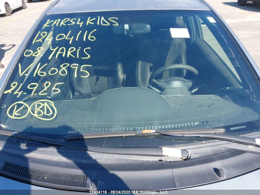 2008 Toyota Yaris VIN: JTDJT923385160895 Lot: 12404116