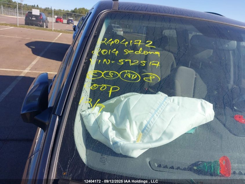 2014 Kia Sedona Lx VIN: KNDMG4C70E6592517 Lot: 12404172