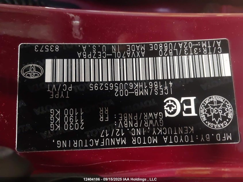 2018 Toyota Camry Xse VIN: 4T1B61HK6JU565295 Lot: 12404186