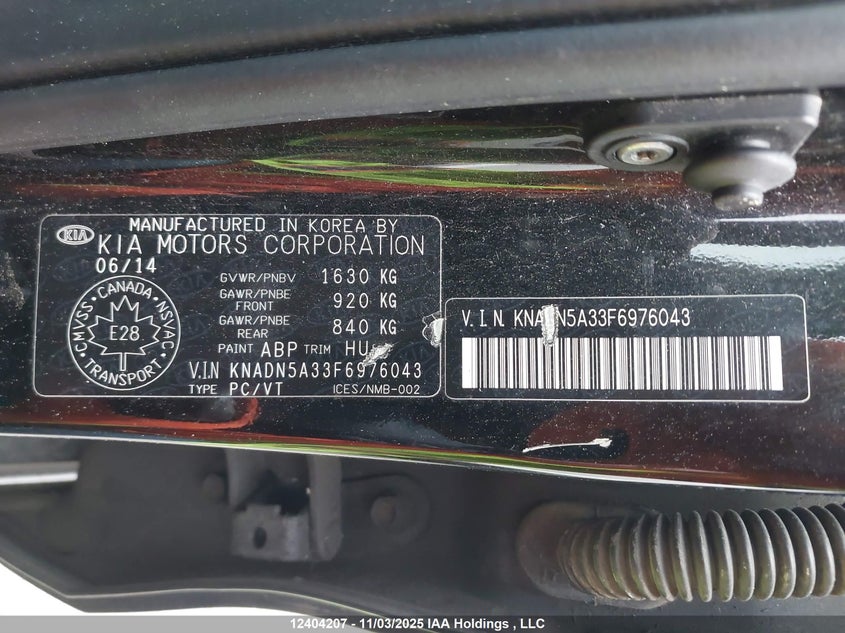 KNADN5A33F6976043 2015 KIA RIO photo no. 9