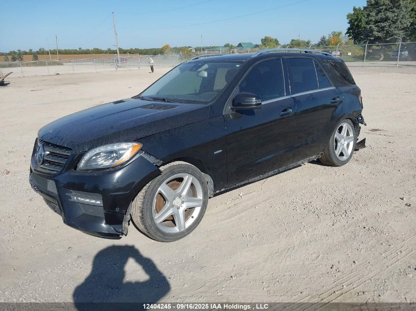 2012 Mercedes-Benz Ml 350 Bluetec 4Matic VIN: 4JGDA2EB0CA086831 Lot: 12404245