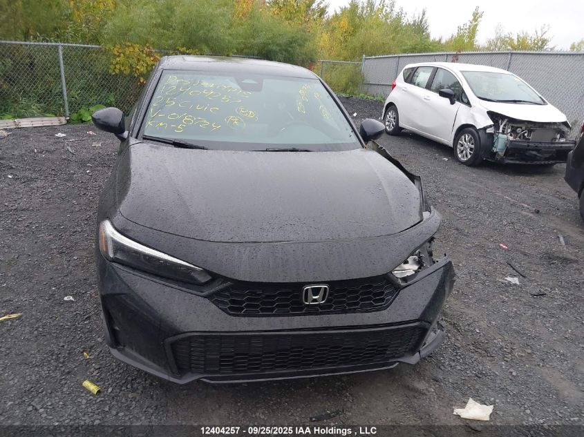 2025 Honda Civic Sport/Sport Touring VIN: 2HGFE4F89SH018724 Lot: 12404257