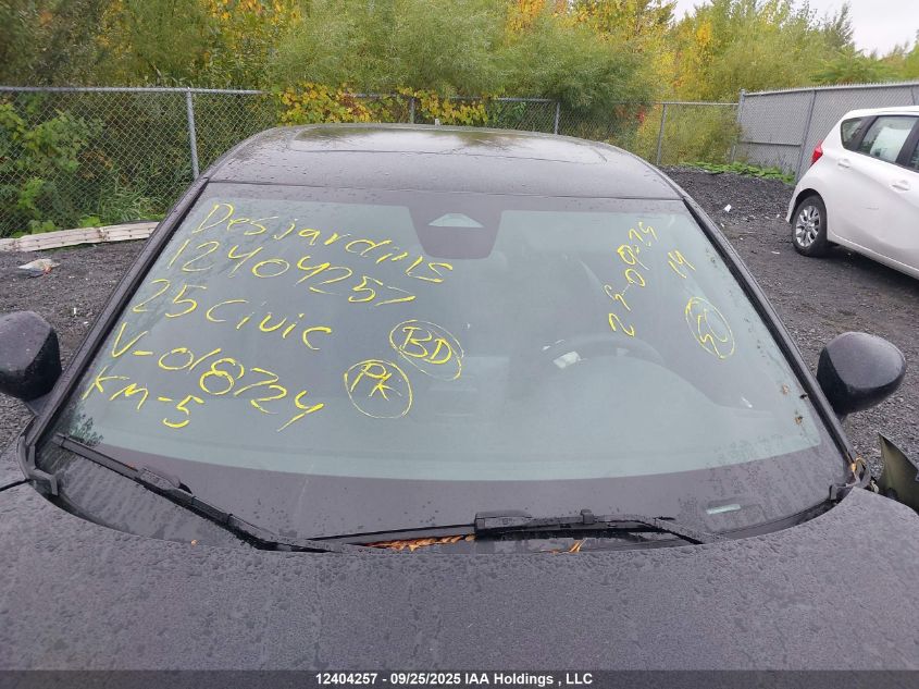 2025 Honda Civic Sport/Sport Touring VIN: 2HGFE4F89SH018724 Lot: 12404257