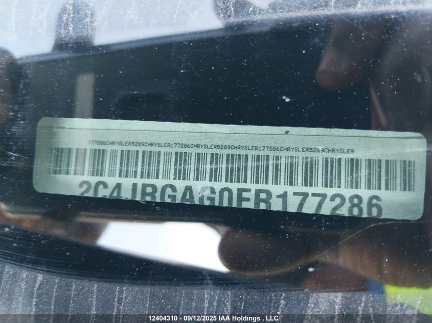 2014 Ram Cargo VIN: 2C4JRGAG0ER177286 Lot: 12404310