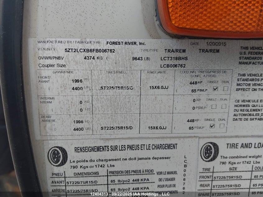 5ZT2LCXB6FB006762 2015   photo no. 13