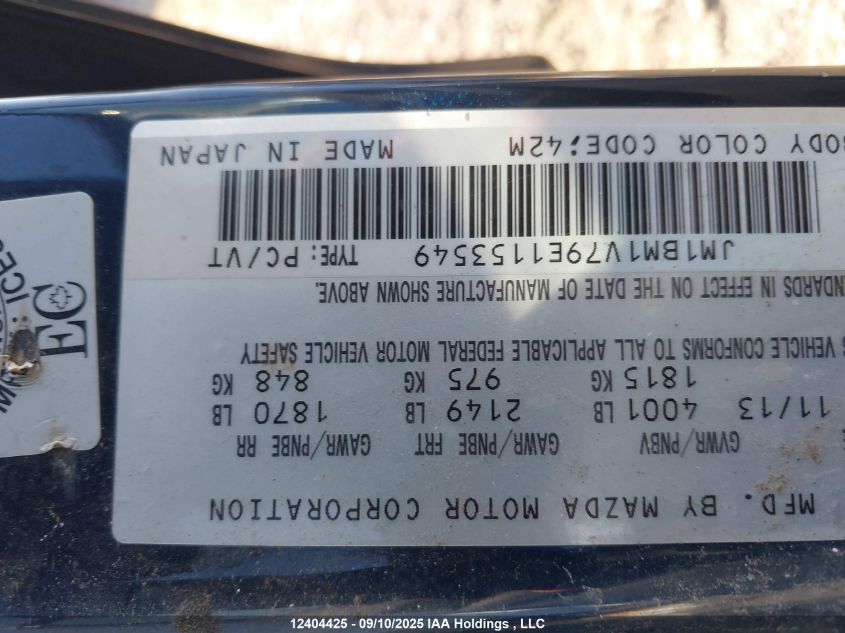 2014 Mazda Mazda3 Gs-Sky VIN: JM1BM1V79E1153549 Lot: 12404425