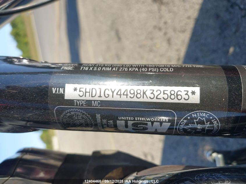 2008 Harley-Davidson Fxdf VIN: 5HD1GY4498K325863 Lot: 12404468