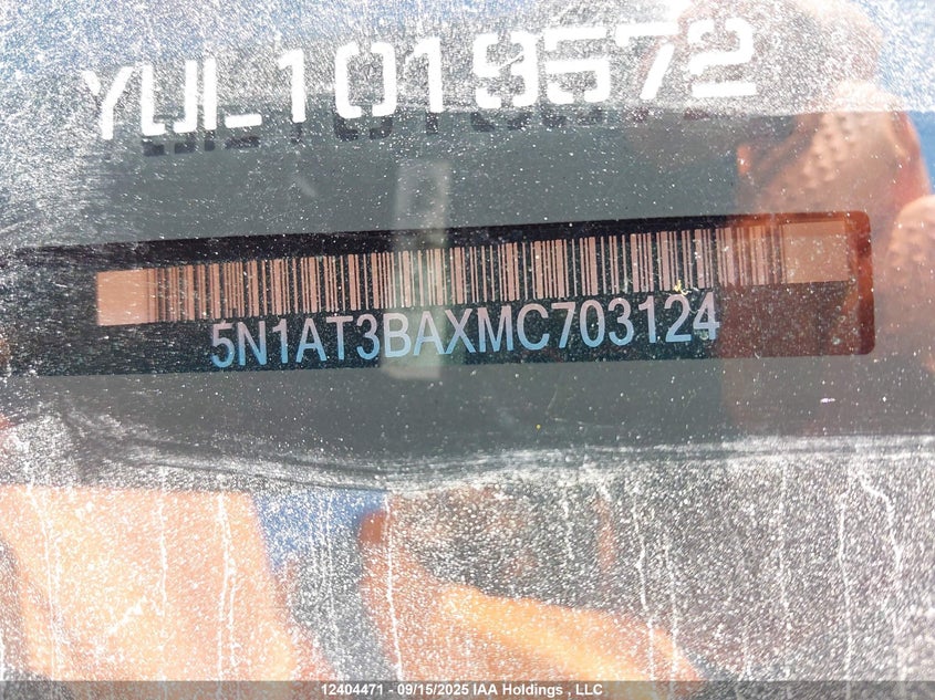 2021 Nissan Rogue Sv VIN: 5N1AT3BAXMC703124 Lot: 12404471