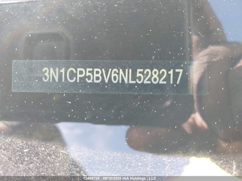 2022 Nissan Kicks S VIN: 3N1CP5BV6NL528217 Lot: 12404725