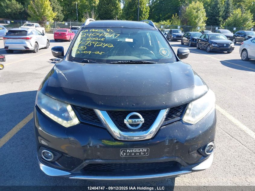 2015 Nissan Rogue S/Sl/Sv VIN: 5N1AT2MT5FC759242 Lot: 12404747
