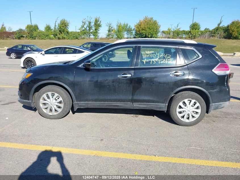 2015 Nissan Rogue S/Sl/Sv VIN: 5N1AT2MT5FC759242 Lot: 12404747