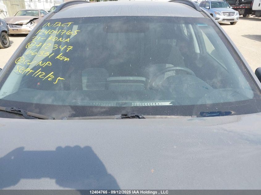 2021 Hyundai Kona Sel VIN: KM8K2CAA5MU712347 Lot: 12404765