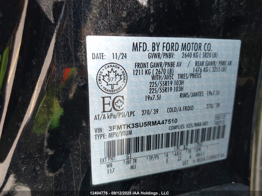3FMTK3SU5RMA47510 2024 FORD MUSTANG MACH-E photo no. 18