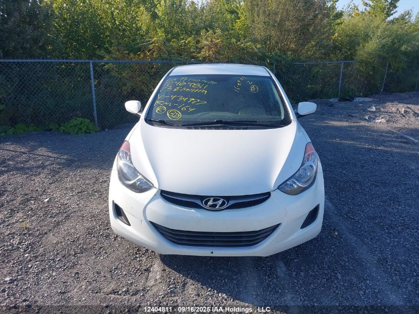 2013 Hyundai Elantra Gls/Limited VIN: 5NPDH4AE8DH434977 Lot: 12404811