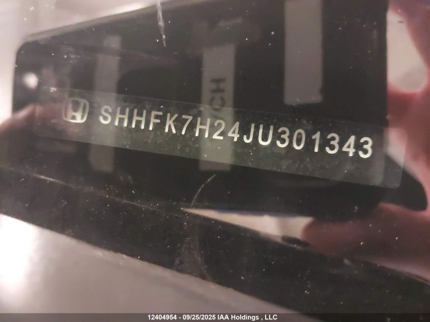 2018 Honda Civic Lx VIN: SHHFK7H24JU301343 Lot: 12404954