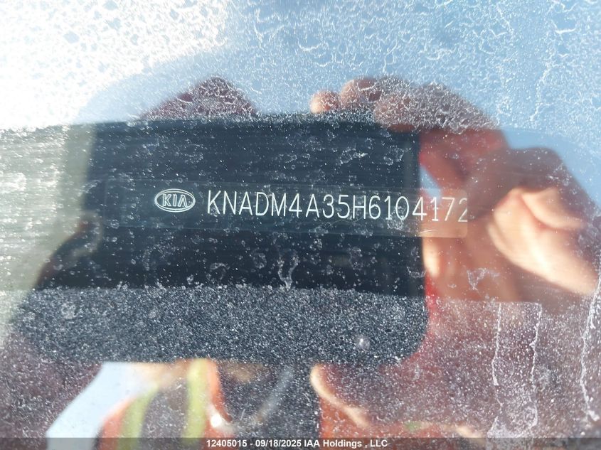 2017 Kia Rio Ex Special Edition/Ex+ W/Sunroof/Lx/Lx+/Sx/Sx W/Navigation VIN: KNADM4A35H6104172 Lot: 12405015