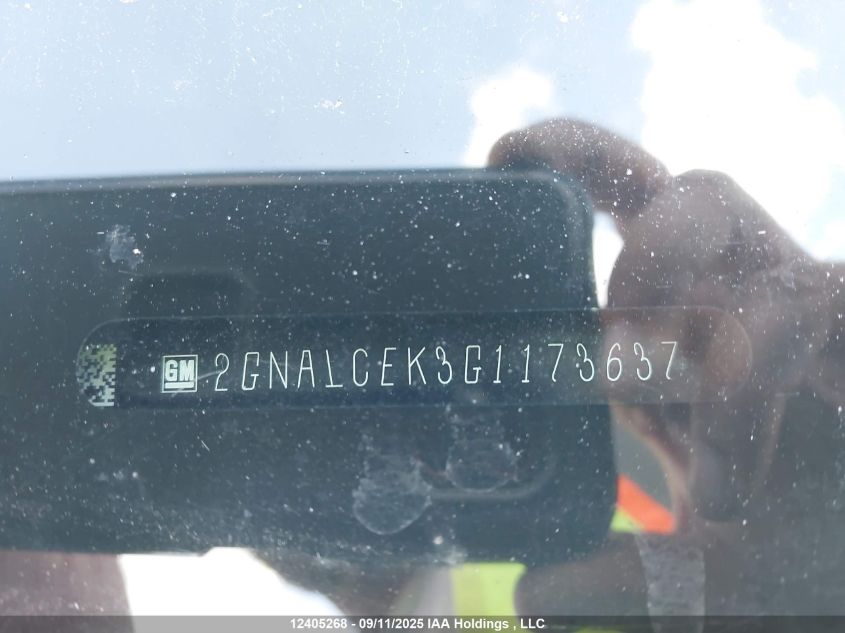 2016 Chevrolet Equinox VIN: 2GNALCEK3G1173637 Lot: 12405268