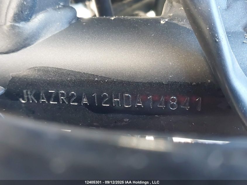 2017 Kawasaki Zr900 VIN: JKAZR2A12HDA14841 Lot: 12405301