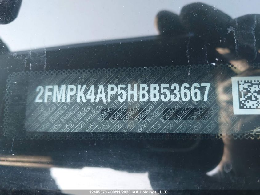2017 Ford Edge Sport VIN: 2FMPK4AP5HBB53667 Lot: 12405373