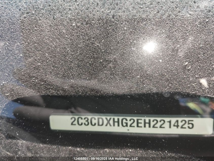 2014 Dodge Charger Sxt VIN: 2C3CDXHG2EH221425 Lot: 12405501