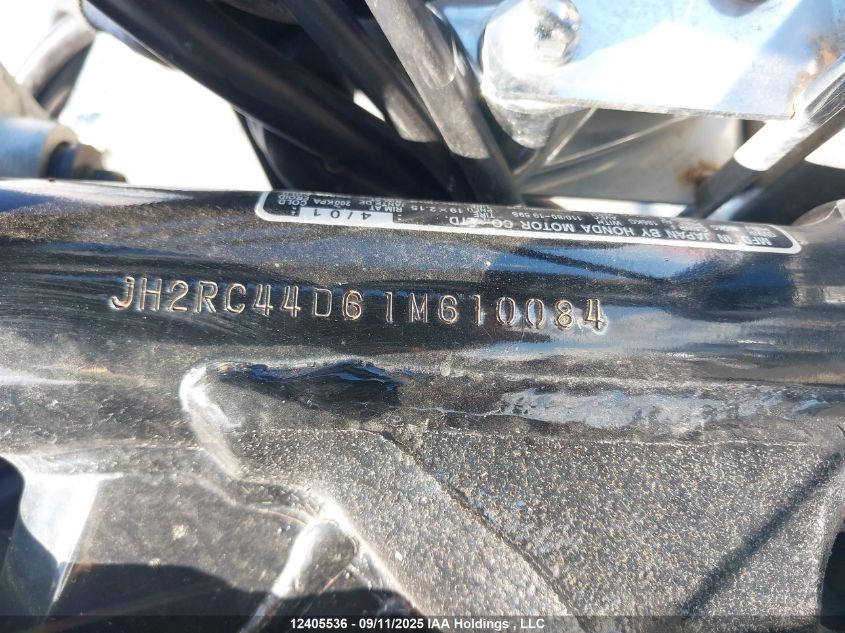 2001 Honda Vt750 Dc VIN: JH2RC44D61M610084 Lot: 12405536