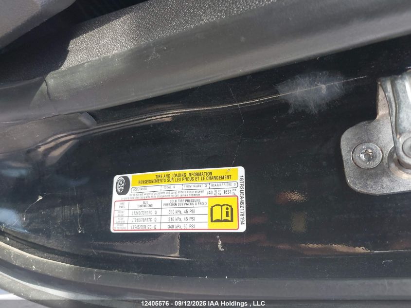 2011 GMC Sierra K1500 Sl VIN: 1GTR2UEA4BZ178194 Lot: 12405576