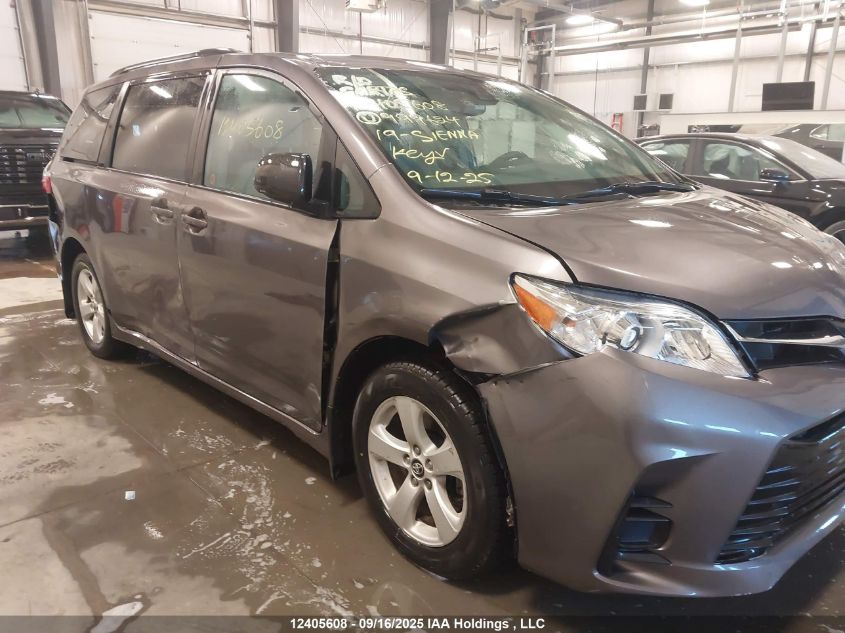 2019 Toyota Sienna Le VIN: 5TDKZ3DC5KS999624 Lot: 12405608