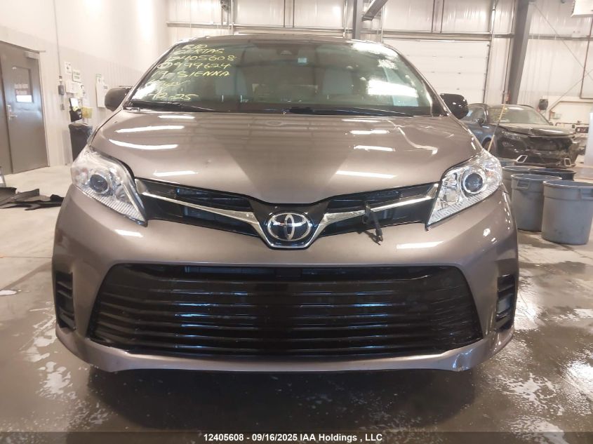 2019 Toyota Sienna Le VIN: 5TDKZ3DC5KS999624 Lot: 12405608