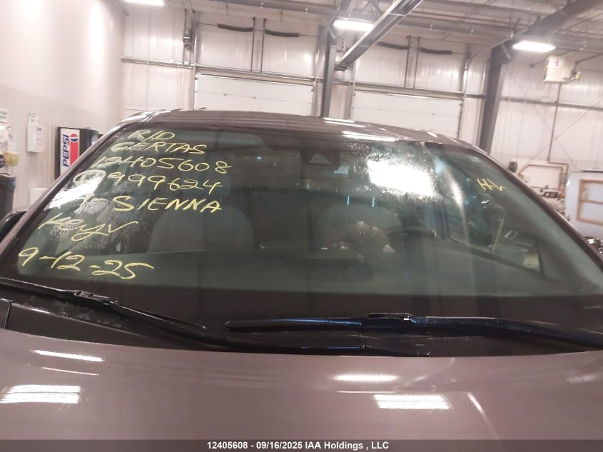 2019 Toyota Sienna Le VIN: 5TDKZ3DC5KS999624 Lot: 12405608