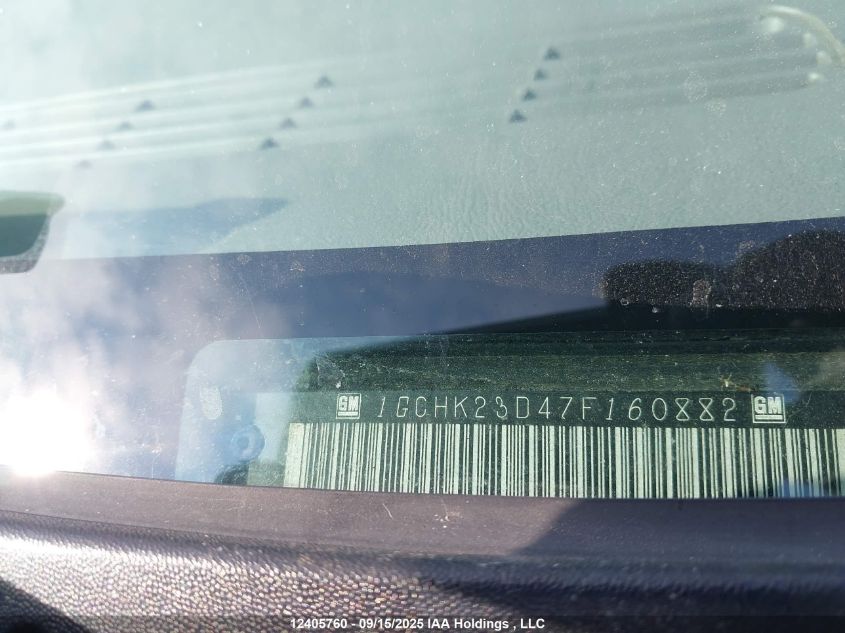 2007 Chevrolet Silverado 2500Hd Classic Lt3 VIN: 1GCHK23D47F160882 Lot: 12405760