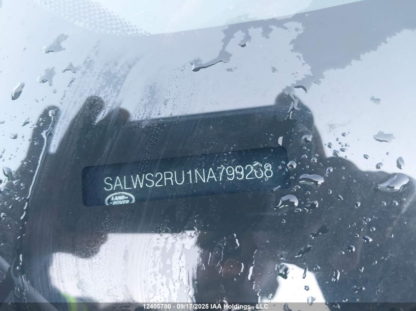 2022 Land Rover Range Rover Sport Hst VIN: SALWS2RU1NA799268 Lot: 12405780