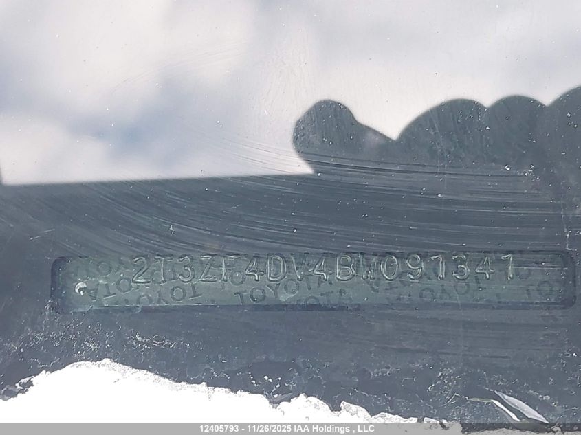 2011 Toyota Rav4 VIN: 2T3ZF4DV4BW091341 Lot: 12405793