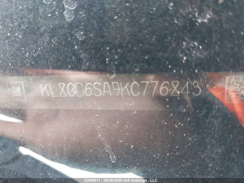 2019 Chevrolet Spark 1Lt VIN: KL8CD6SA9KC776843 Lot: 12405911