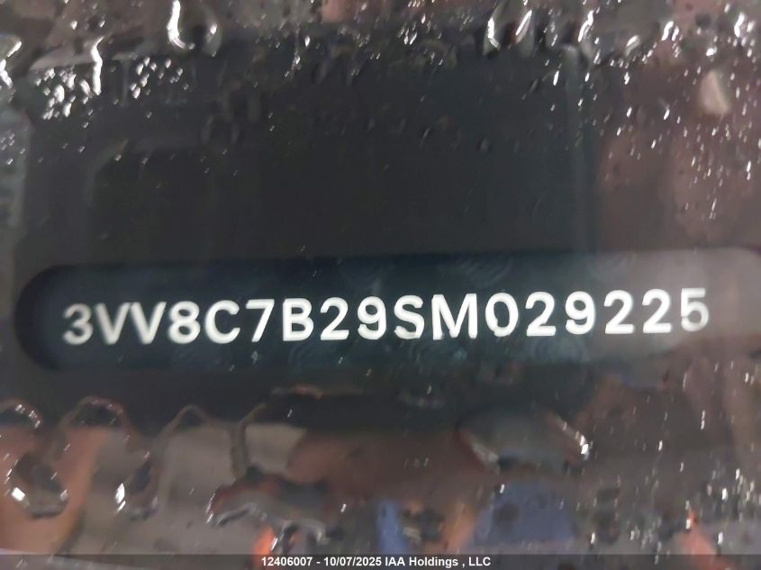 2025 Volkswagen Taos S VIN: 3VV8C7B29SM029225 Lot: 12406007