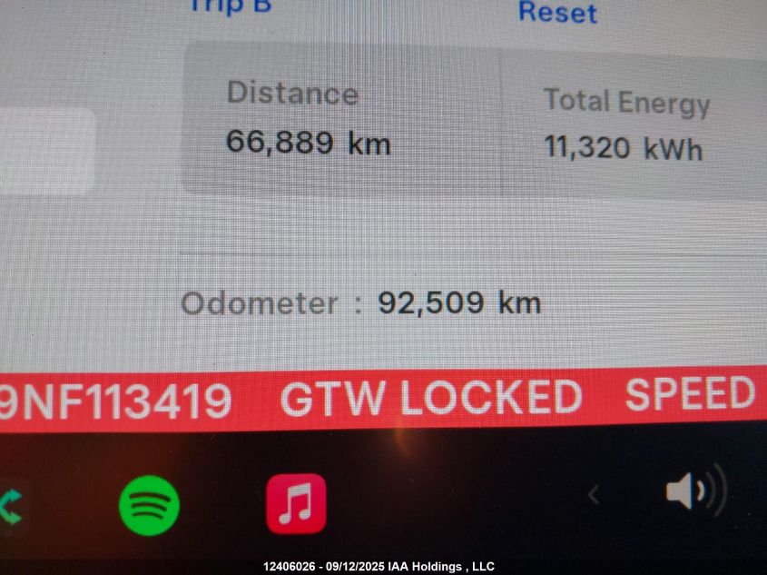 2022 Tesla Model 3 VIN: 5YJ3E1EB9NF113419 Lot: 12406026