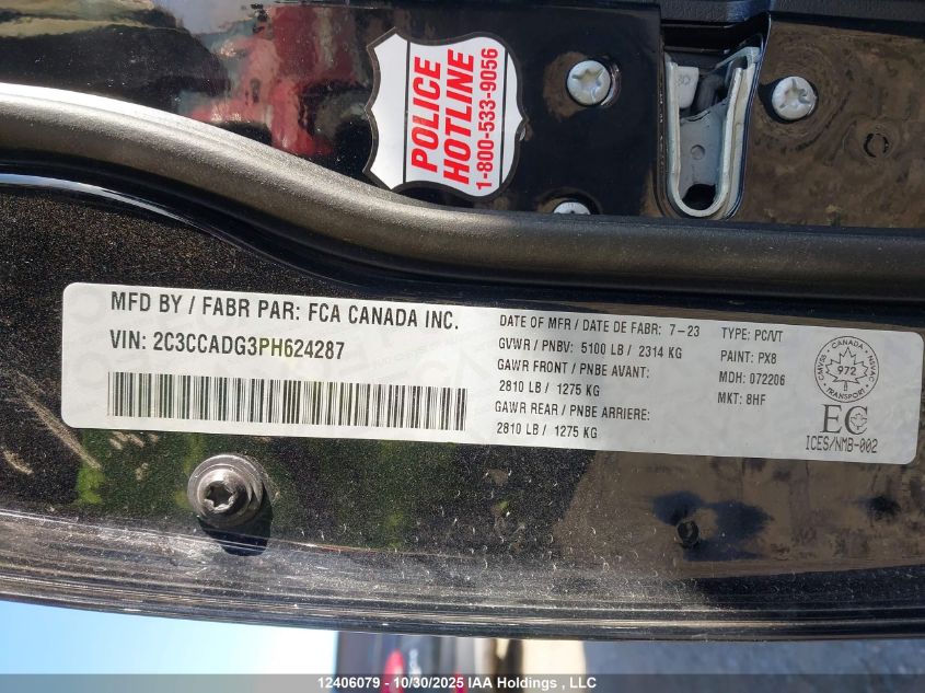 2023 Chrysler 300 Touring-L VIN: 2C3CCADG3PH624287 Lot: 12406079